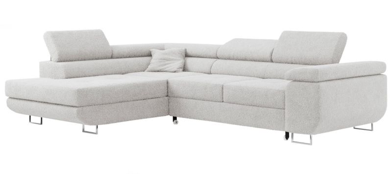 Narożnik MKS Meble GUSTAW L strona lewa Jasnoszary boucle 1szt.