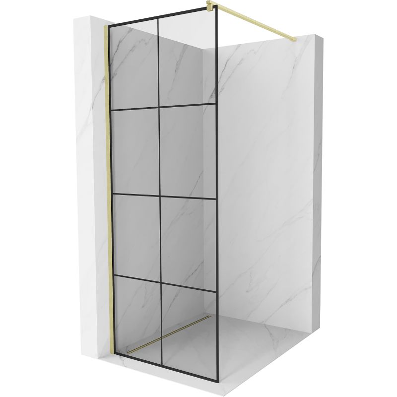 Ścianka prysznicowa walk-in Mexen Kioto czarny wzór 70 x 200 cm 800-070-101-55-77 1 szt.