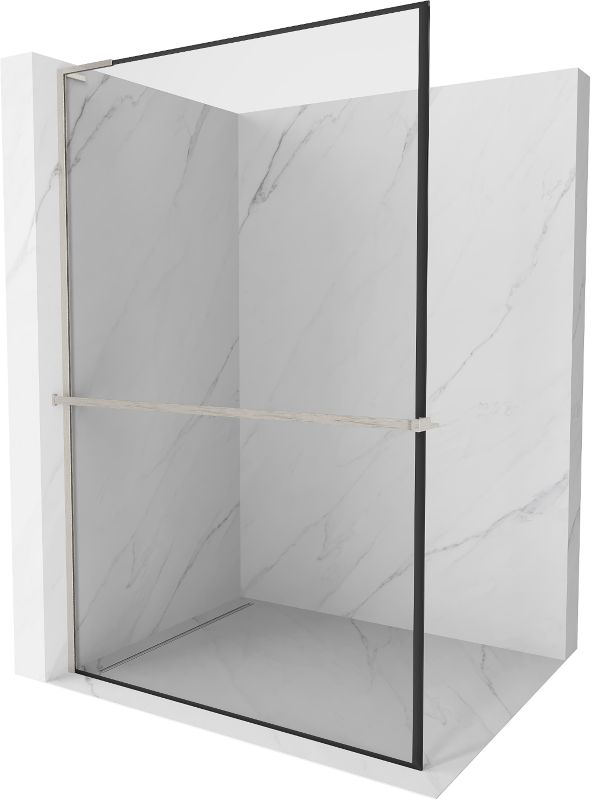 Ścianka prysznicowa walk-in Mexen Kioto+ L czarny wzór 120x200 800-120-123-97-70 1 szt.