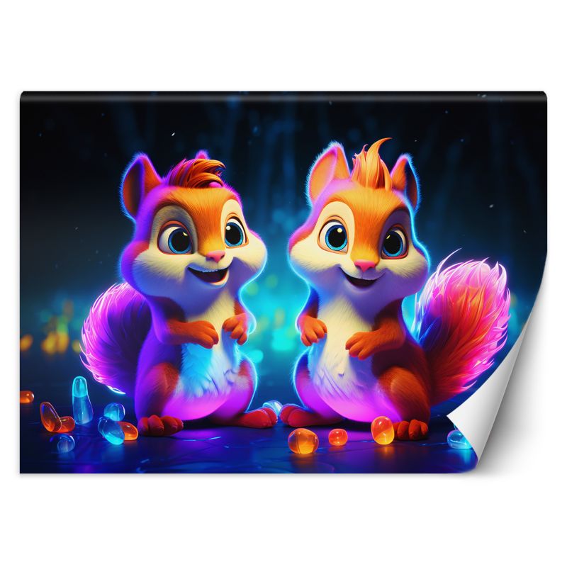 Fototapeta Feeby Neonowa wiewiórka 200x140 1 szt