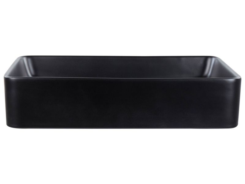 Umywalka nablatowa 51 x 34 cm czarna Chivana 1 szt.