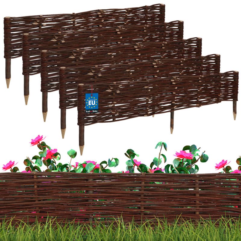 Płotek ogrodowy KOTARBAU wiklinowy 100x20 cm 5 szt.