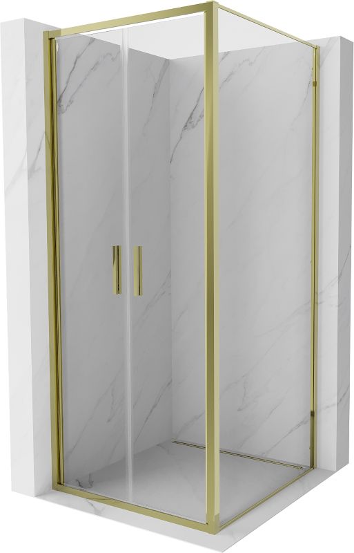 Kabina prysznicowa Mexen Exo uchylna 90 x 90 cm transparent złota 1 szt.
