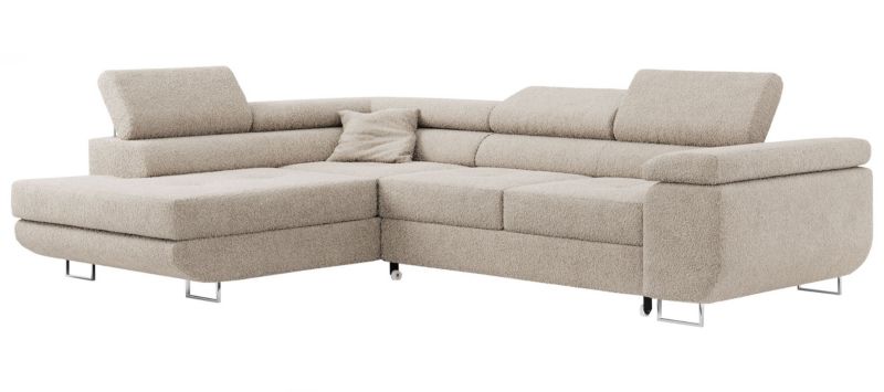 Narożnik MKS Meble GUSTAW L strona lewa Kremowy boucle 1szt.