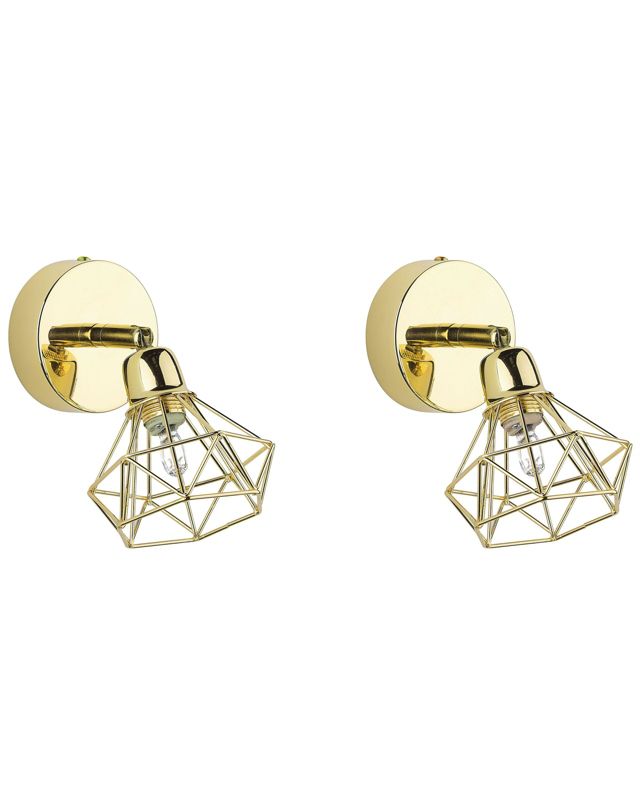 Zestaw 2 lamp spot Erma Regulowana Metal Złoty 1 par.