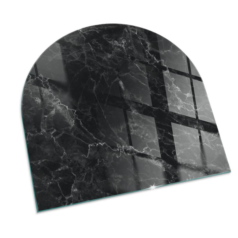 Podkładka szklana półowalna Tulup 100x100 cm Elegancki wzór marmuru 1 szt.