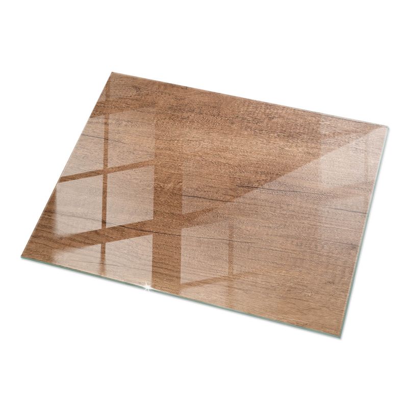 Blat szklany Tulup 120x80 cm Naturalny wzór drewna 1 szt.