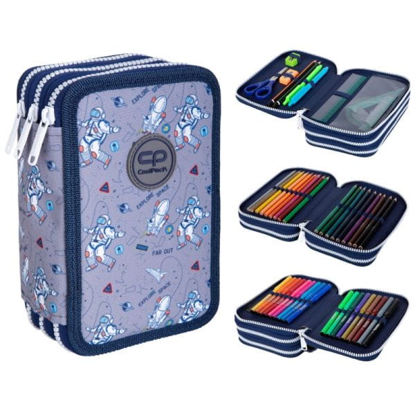 Coolpack Piórnik potrójny Jumper 3 z wyposażeniem Cosmic