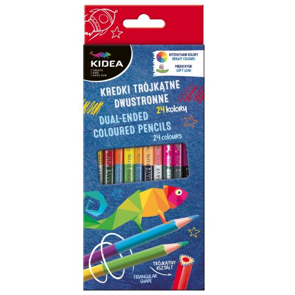 Kieda Kredki Dwustronne 12 kredek / 24 kolory