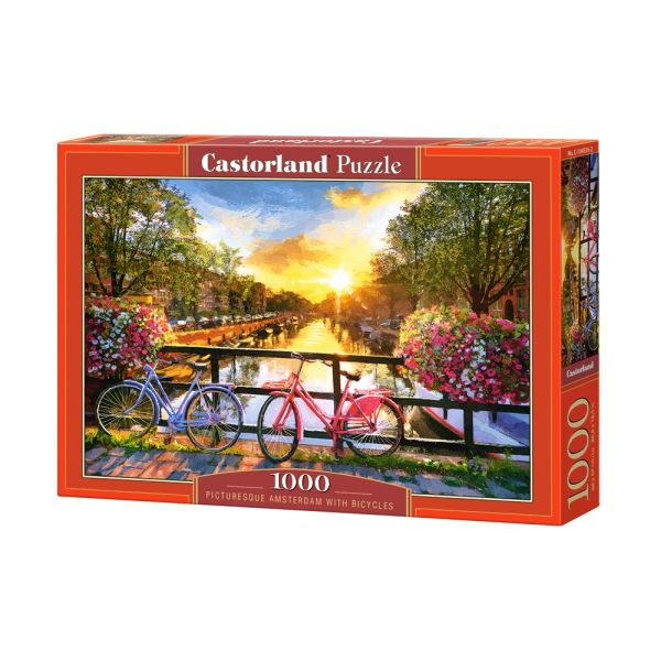 Castorland Puzzle 1000 el. C-104536-2 Picturesque Amsterdam With Bicycles