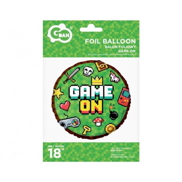 Balon foliowy Game On, 18" Godan