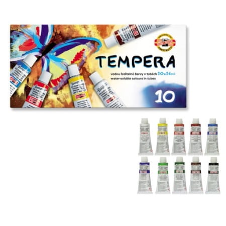 FARBY TEMPERY 16ML.10KOL.