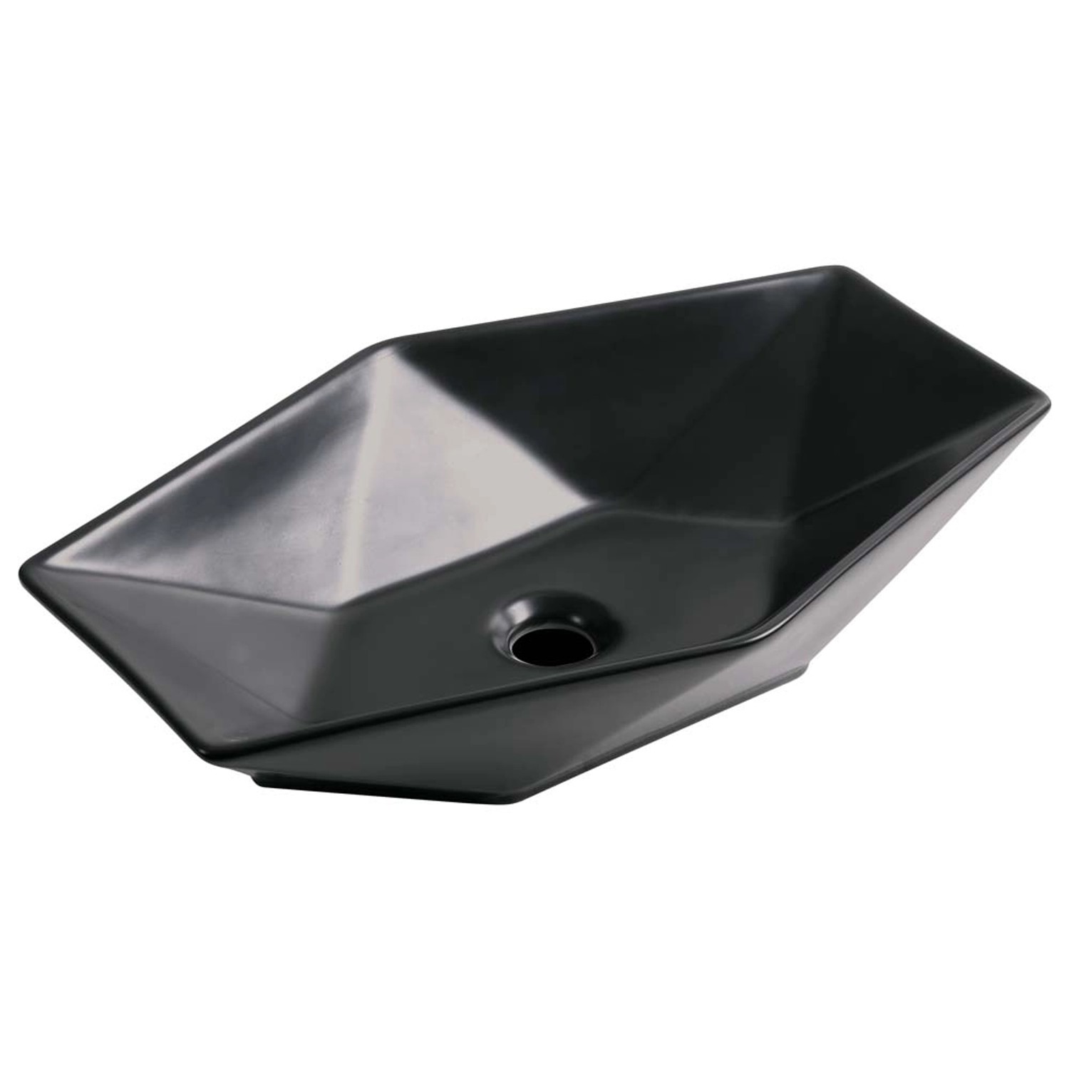 Umywalka KR 570 nablatowa czarny mat
