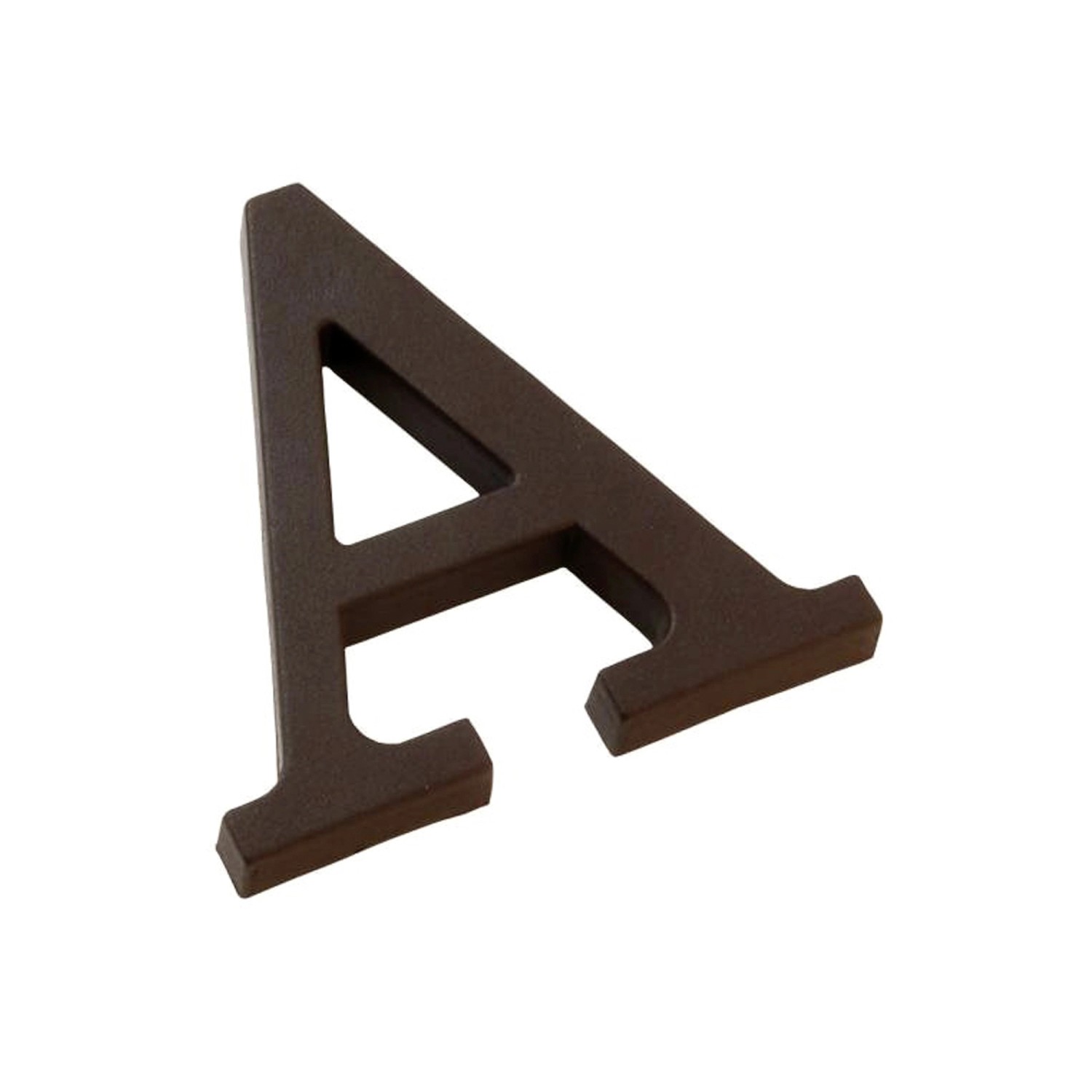 Litera A tworzywowa 9 cm brązowa