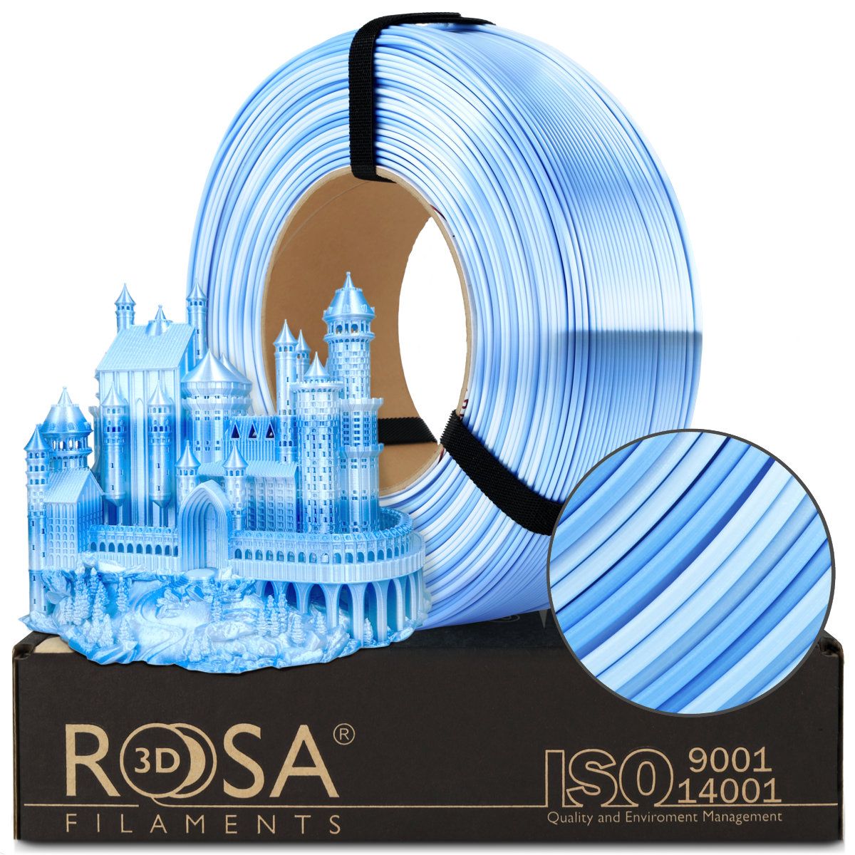 Filament 3D ReFill PLA Multicolour Silk Frozen