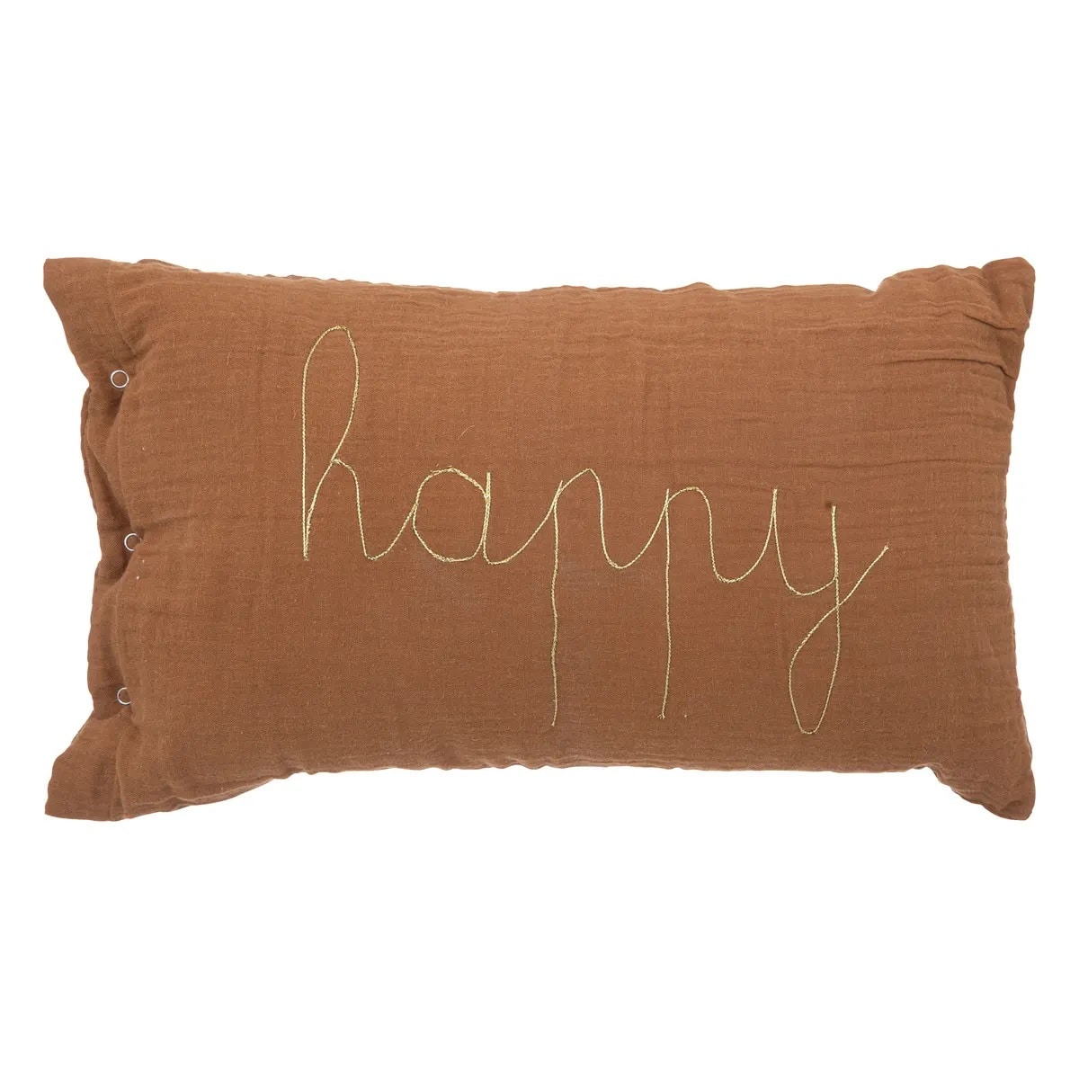 Poduszka muślinowa z wypełnieniem lili happy brown 30x50 cm db