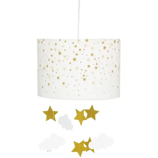 Lampa wisząca z Kloszem w Gwiazdki Biała DB