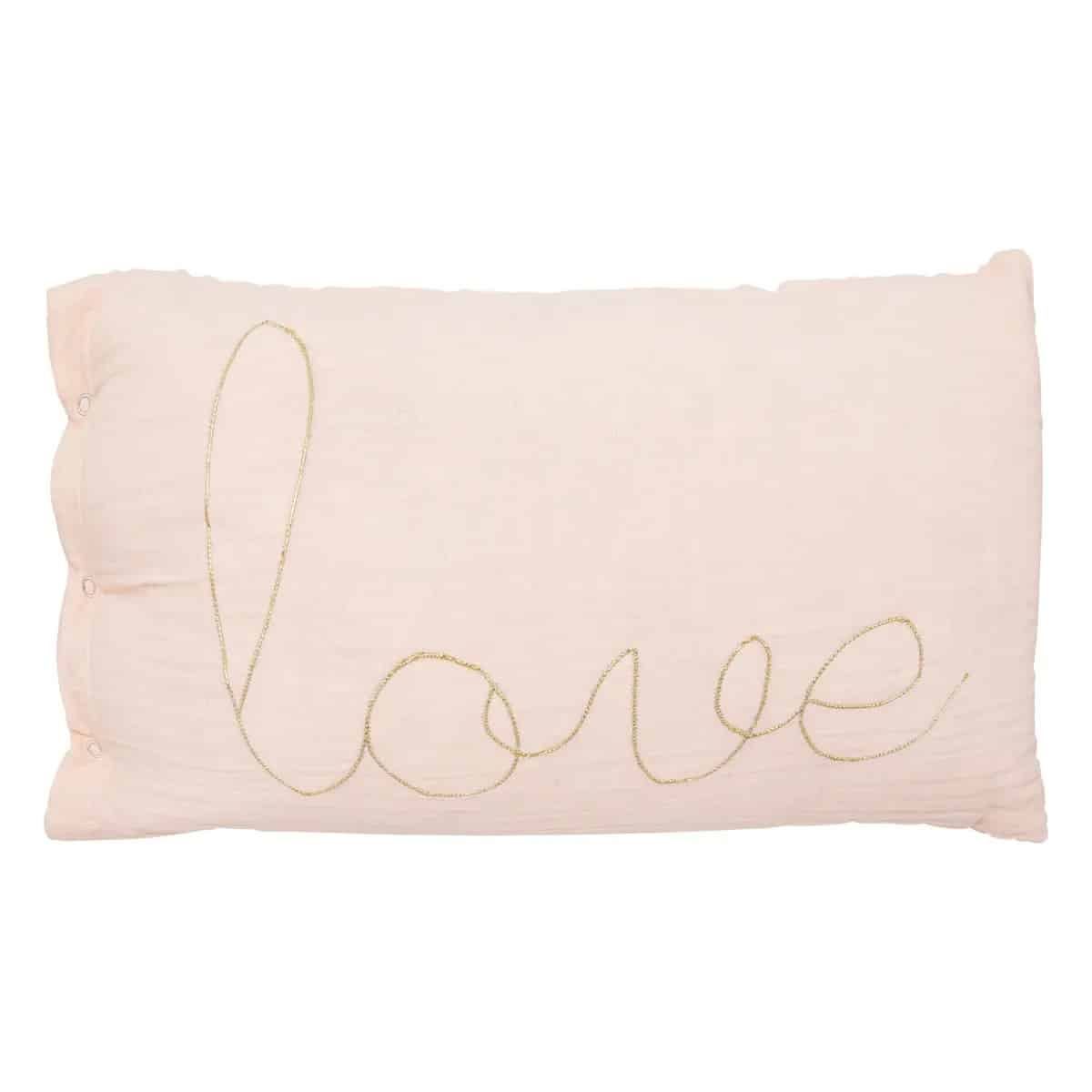 Poduszka muślinowa z wypełnieniem lili pink love 30x50 cm db