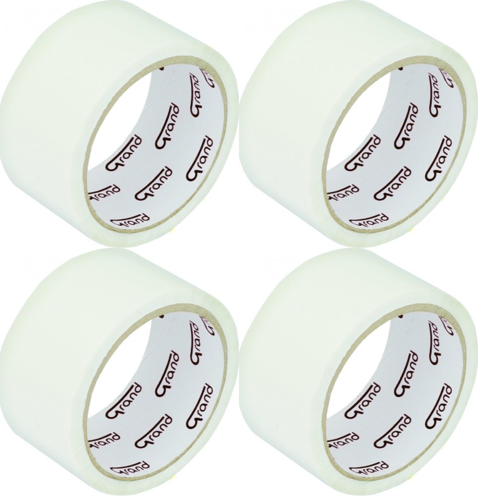 4x Taśma pakowa, Grand, 48mmx50yd, biały