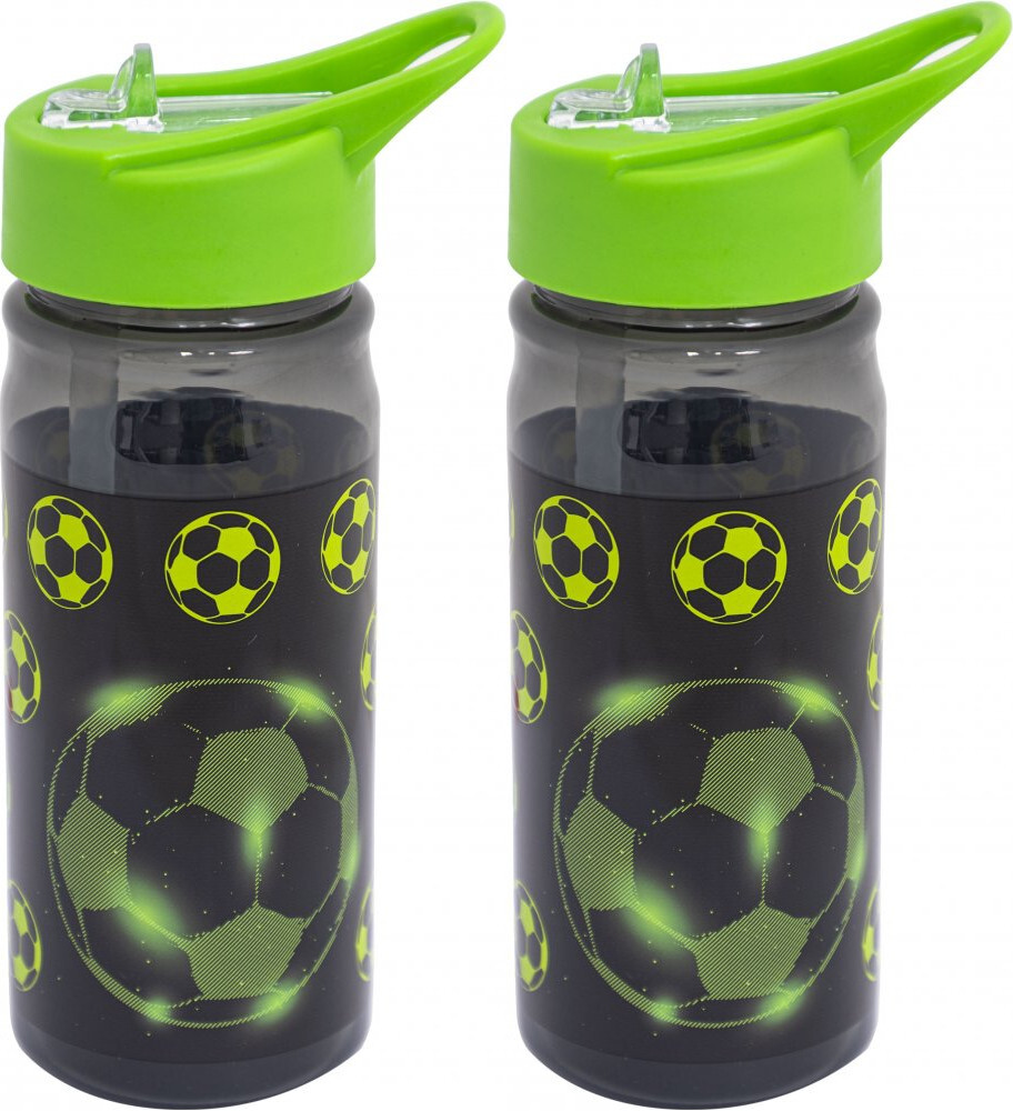 2x Bidon na wodę Astra Aqua Pure Neo Football, z rurką, 450ml, bez BPA