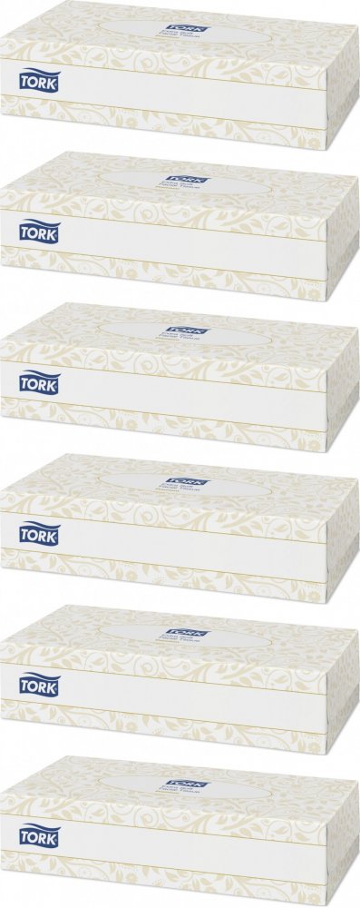 6x Chusteczki higieniczne Tork 120380, ekstra miękkie, w kartoniku, 100 sztuk