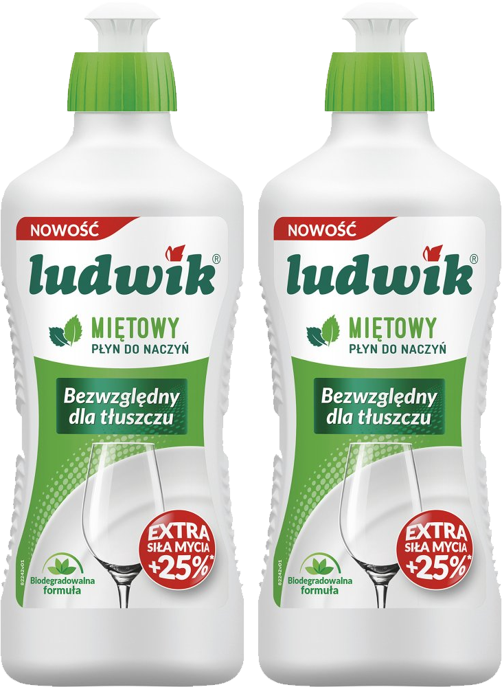 2x Płyn do naczyń Ludwik, miętowy, 900g