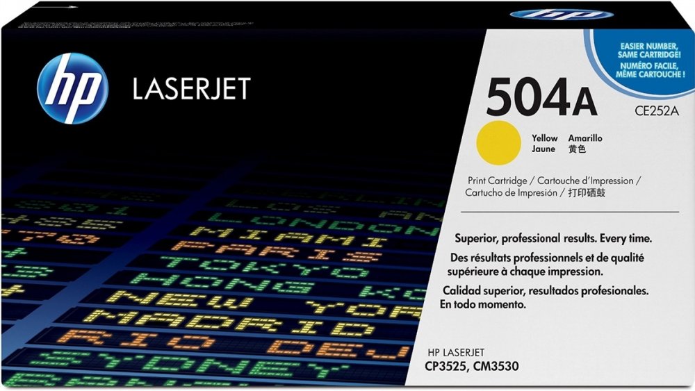 Toner HP 504A (CE252A), 7000 stron, yellow (żółty)