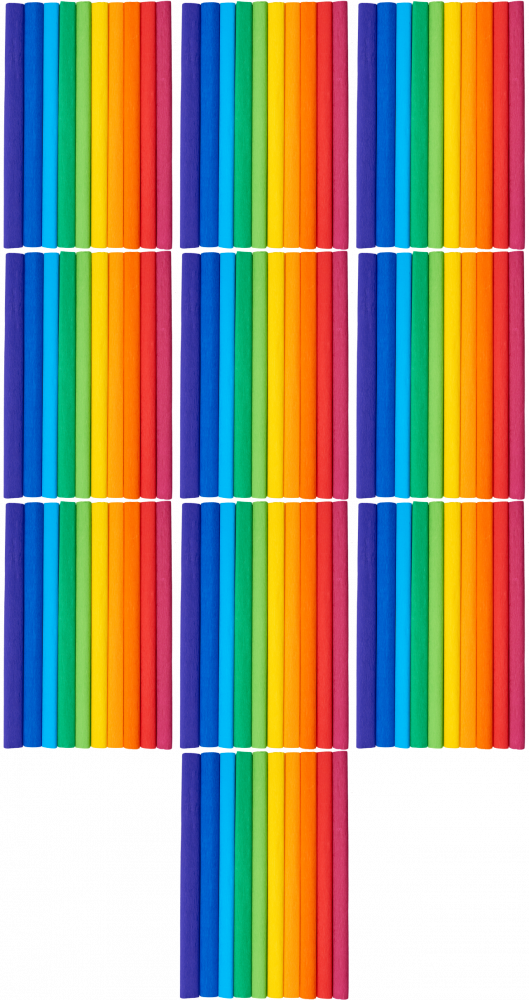 10x Bibuła marszczona TOP 2000 Creatino, 50x200cm, 10 sztuk, mix kolorów tęczowych