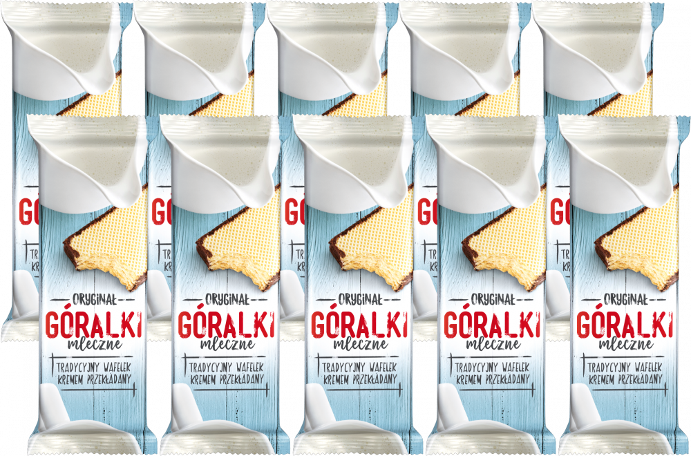 10x Wafelek Góralki, mleczny, 50g