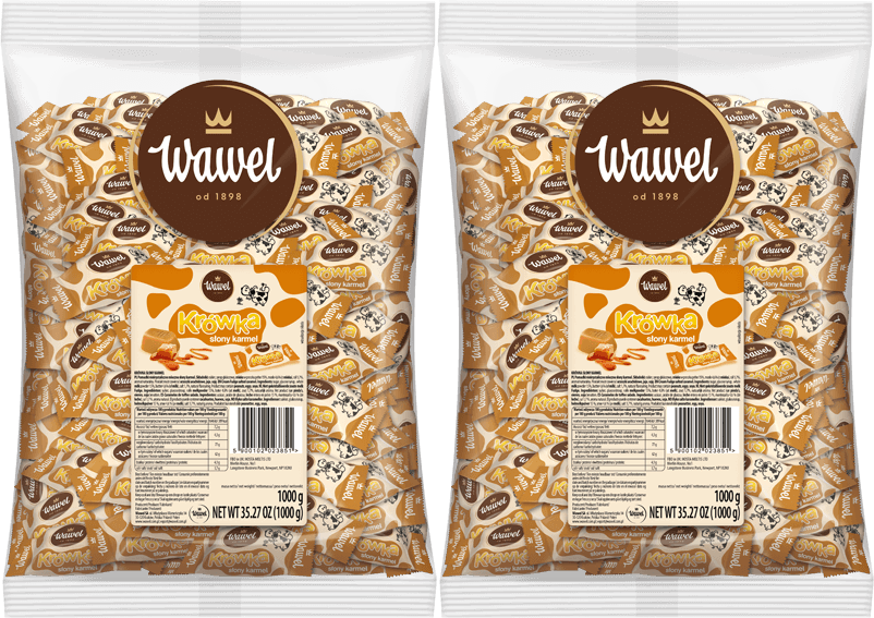2x Cukierki Krówka Wawel, słony karmel, 1kg