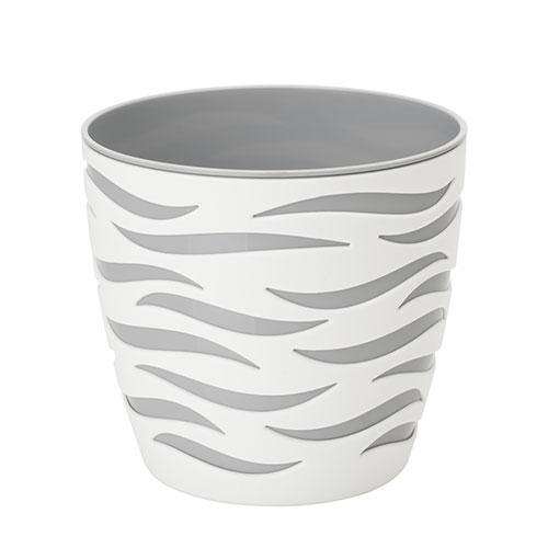 1 buc, Set de mască și ghiveci Sahara Duo, alb + platină, 23 cm - : Mod de ambalare: 1 buc