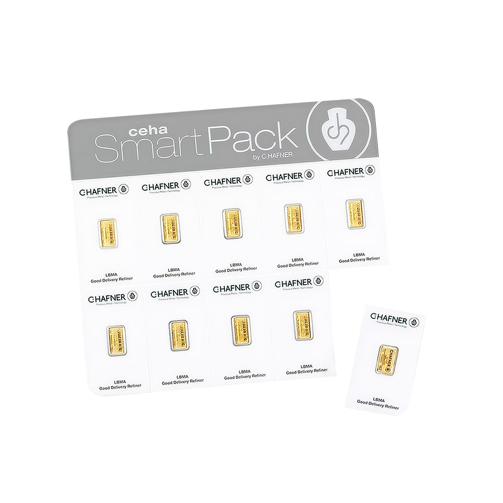 10 x 1 g Sztabka złota SmartPack - wysyłka 24 h!