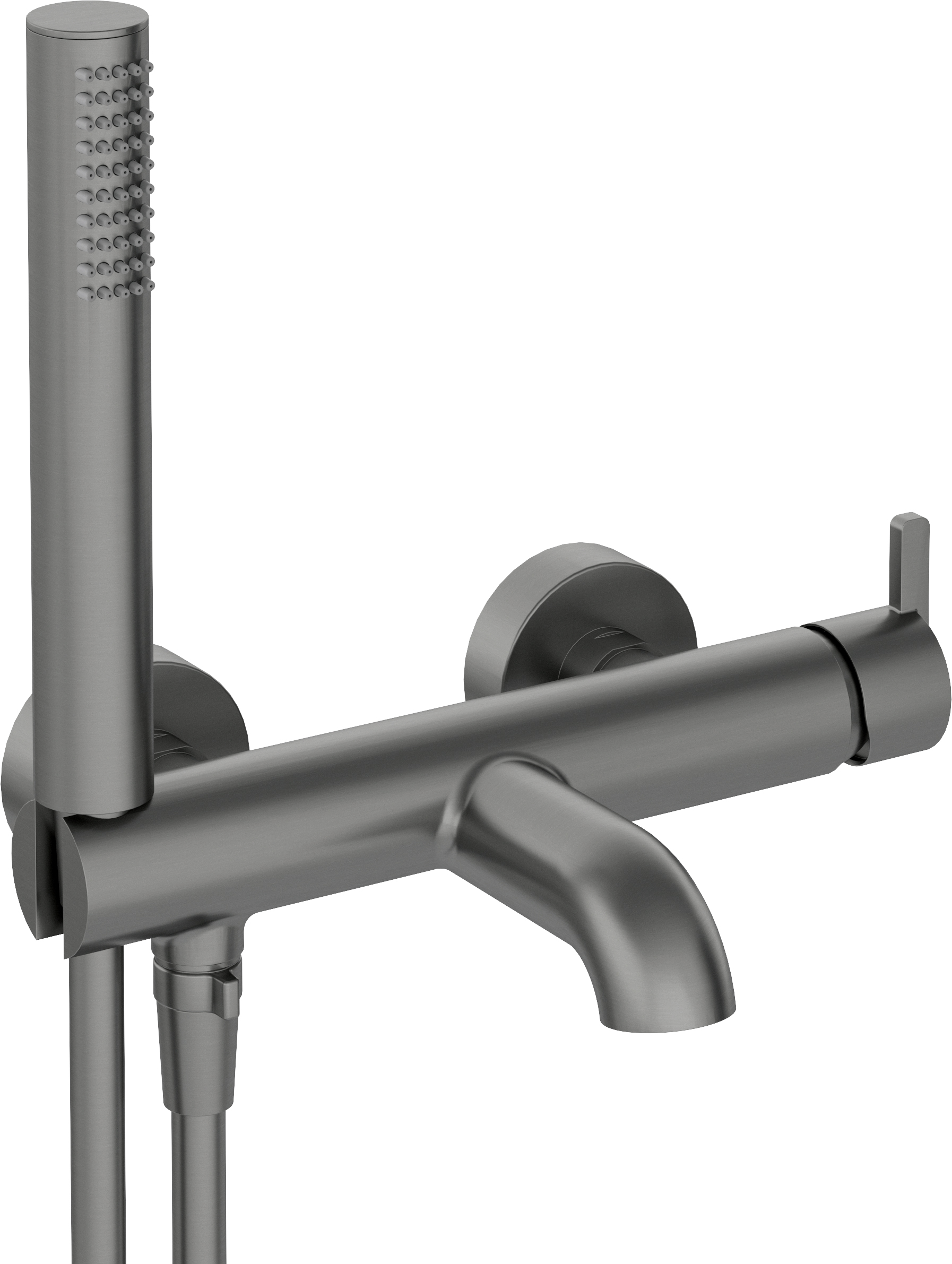 Deante Silia bateria wannowo-prysznicowa ścienna titanium BQSD11M