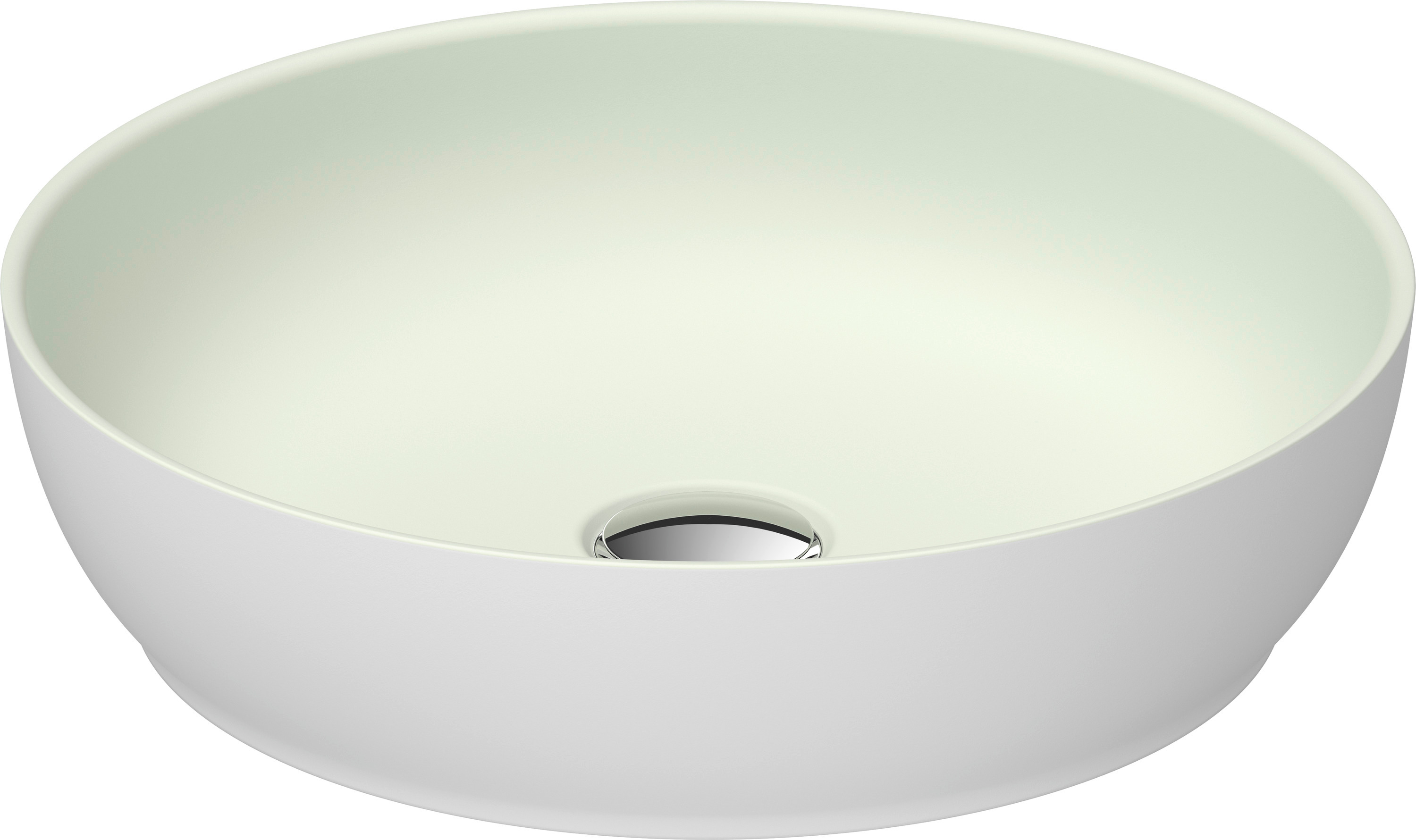 Duravit Sivida umywalka 40x40 cm okrągła nablatowa biała-zielona 266000FG00