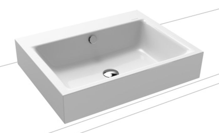 Kaldewei Puro umywalka 60x46 cm nablatowa prostokątna model 3157 biała 900706003001