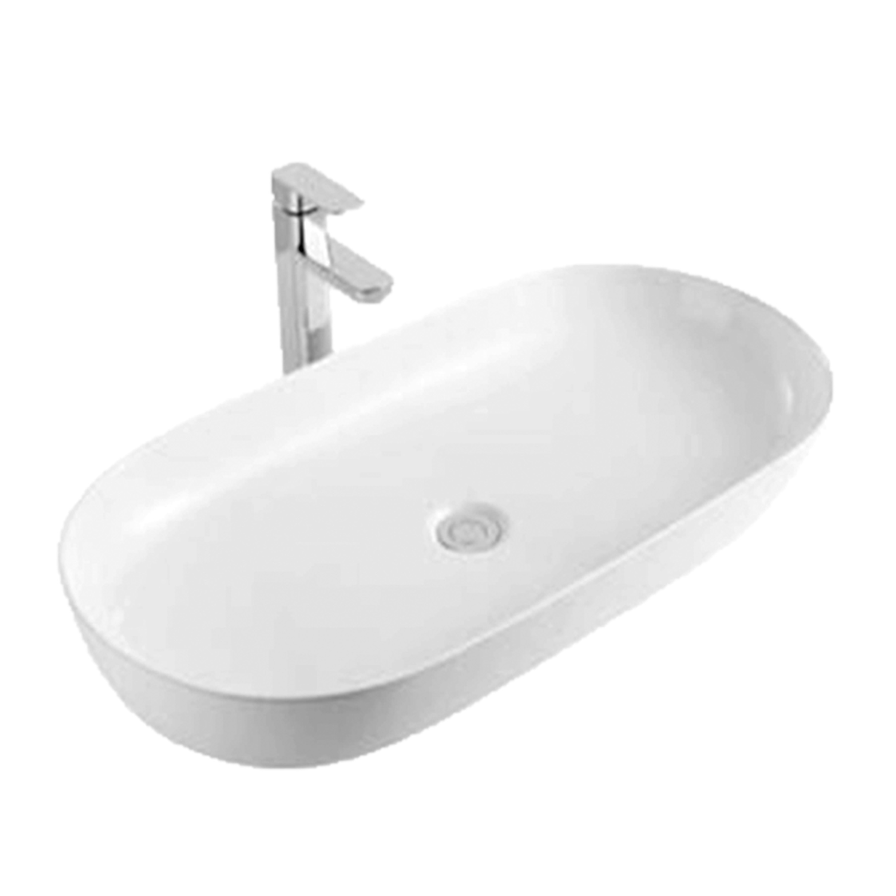 LaVita Verso Grande umywalka 80x40 cm nablatowa biały połysk - Wysyłka w 24h