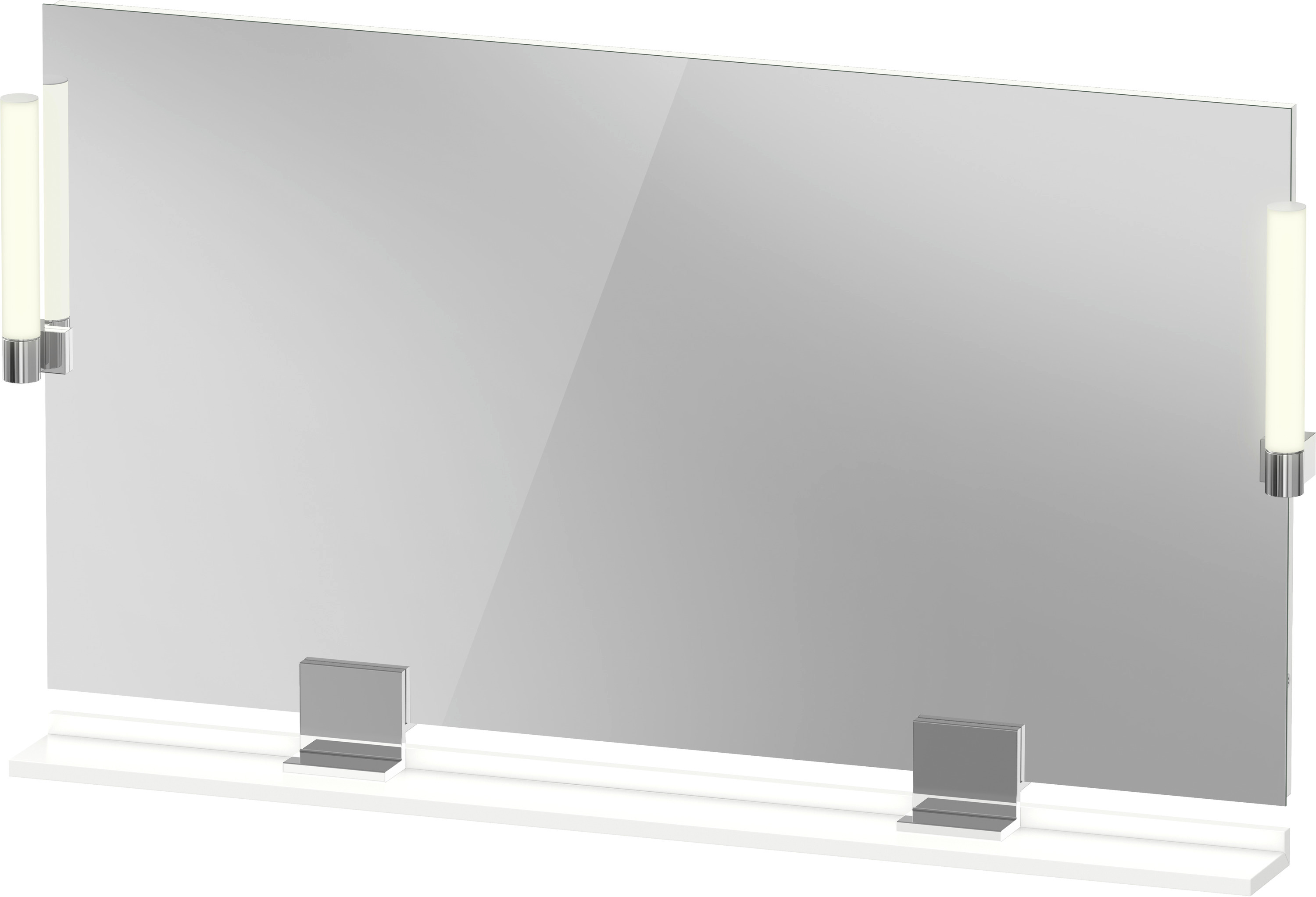 Duravit Sivida lustro 125x65 cm prostokątne z oświetleniem biały-chrom SV7424010180000