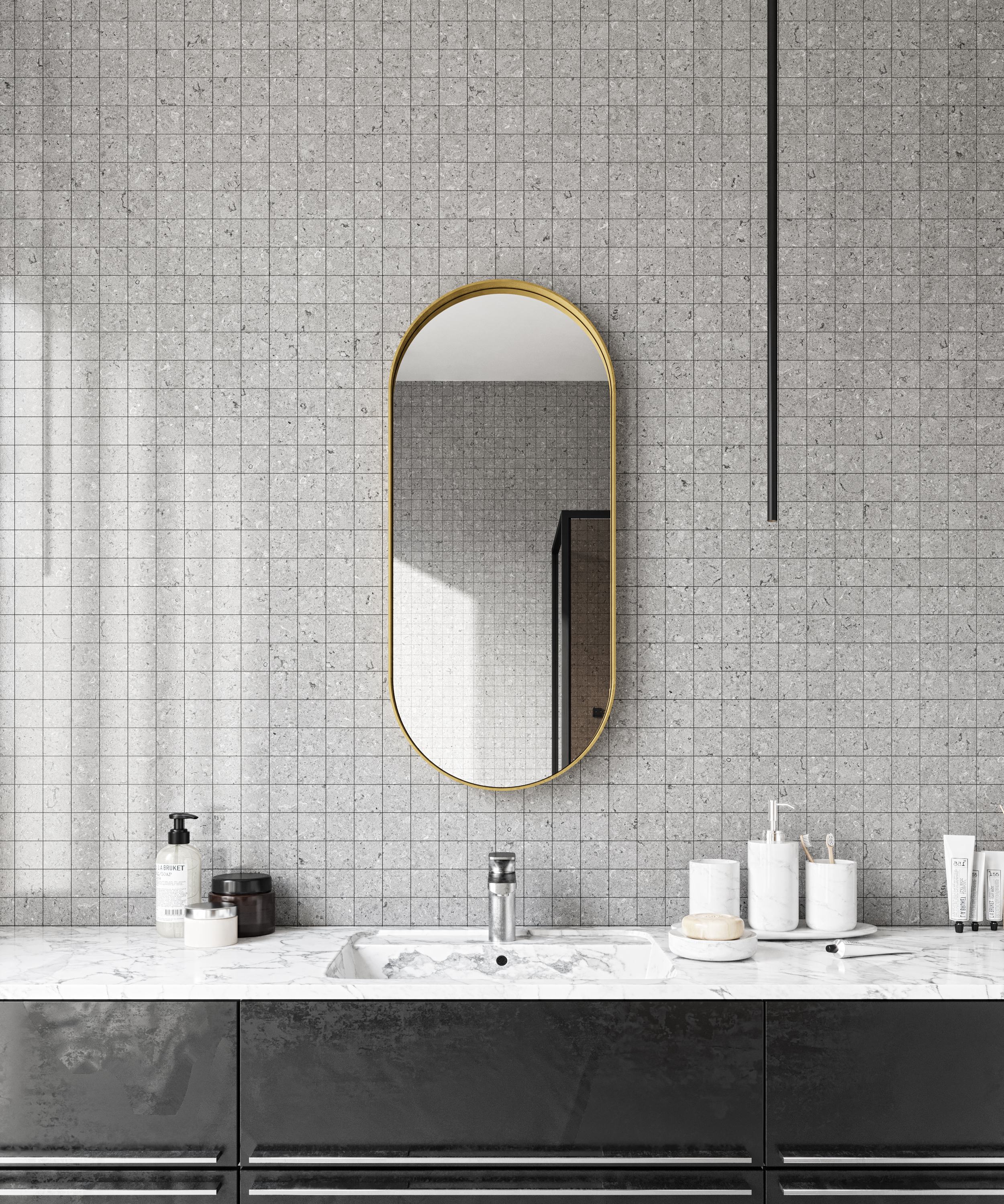 HoM Akasaka lustro 60x120 cm rama stalowa złoty A-60x120-GO50x4