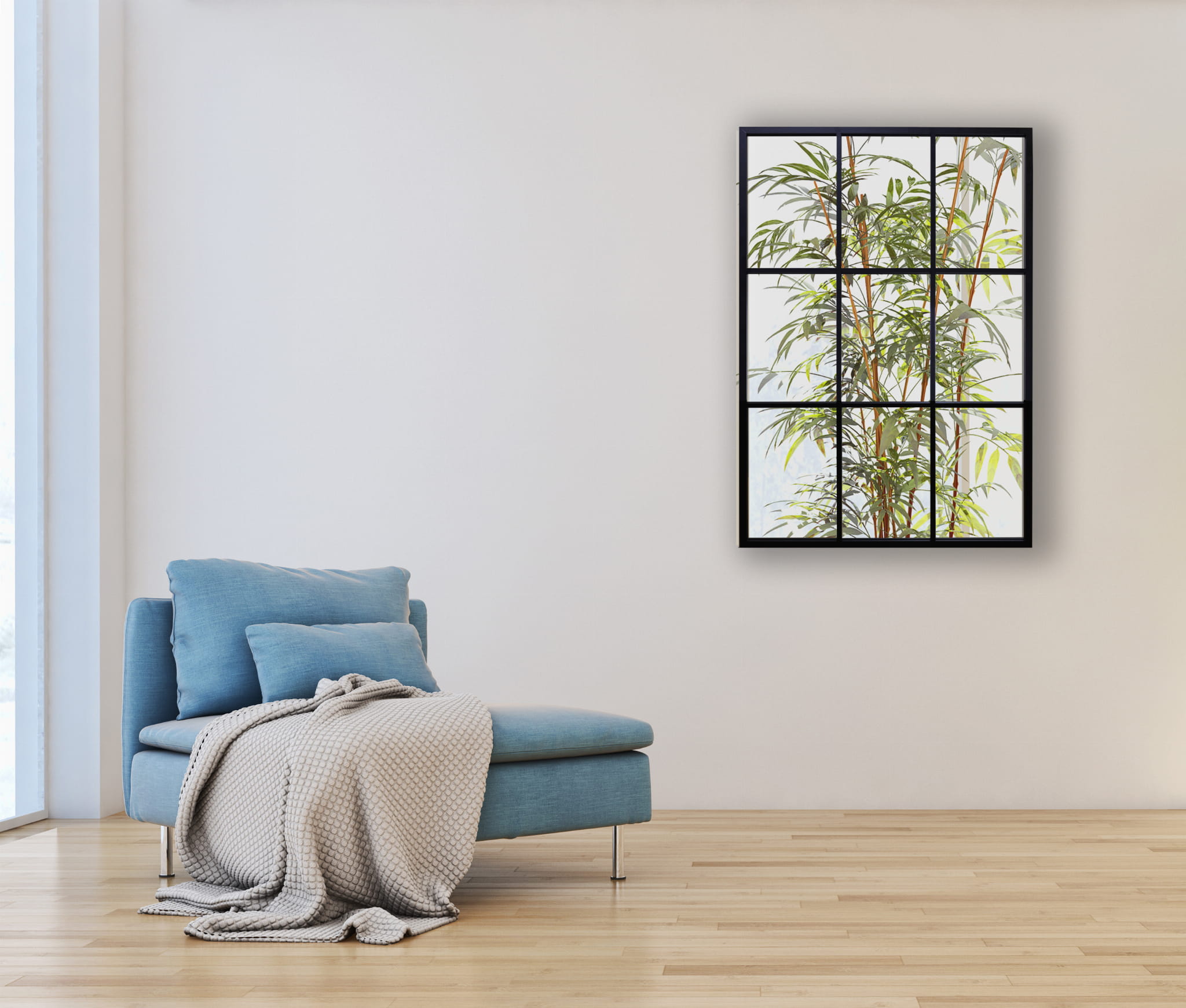 BD Art Szprosy lustro 70x100 cm prostokątne czarny 301210000329 - Wysyłka w 24h