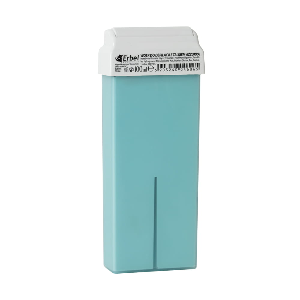 Wosk do depilacji z talkiem rolka Erbel Azzurra 100 ml