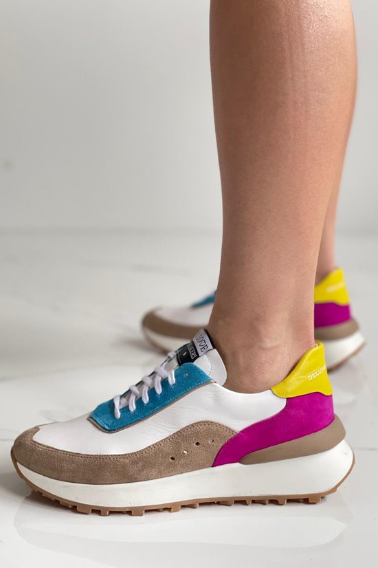 Sneakers 32/4 Biały / Tylnik Żółty