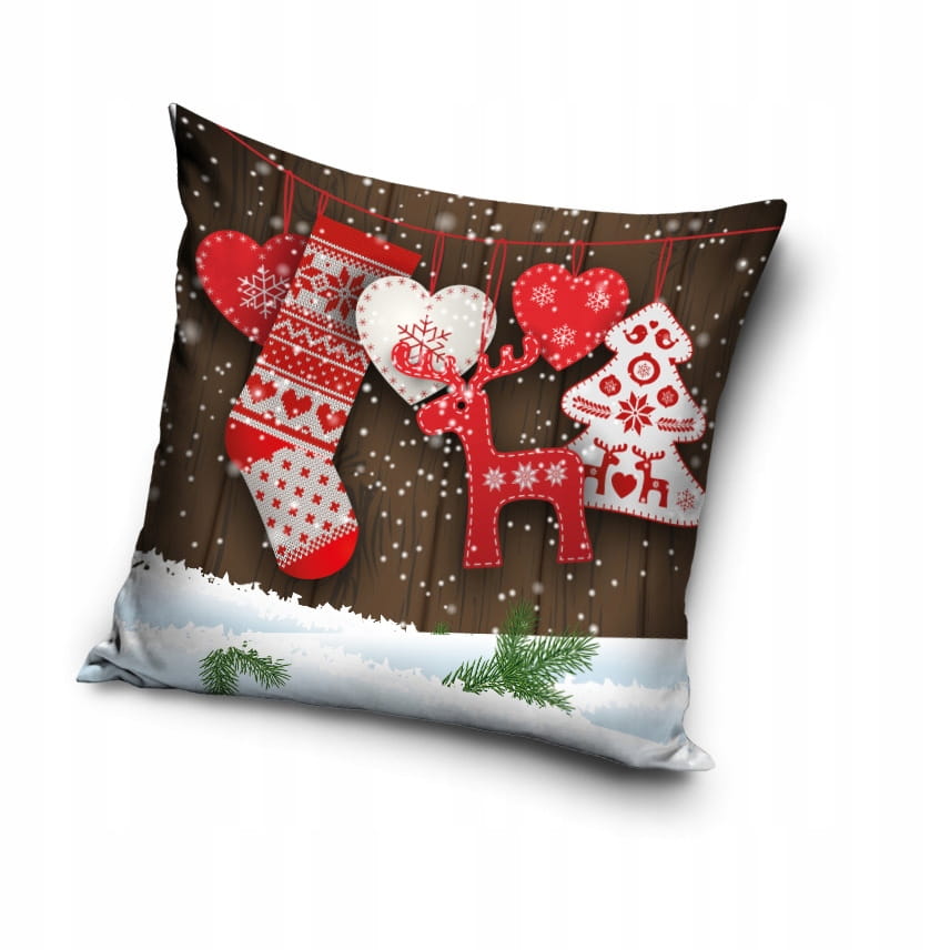 Poszewka świąteczna renifer XMAS prezent gift święta Santa Mikołaj 40x40