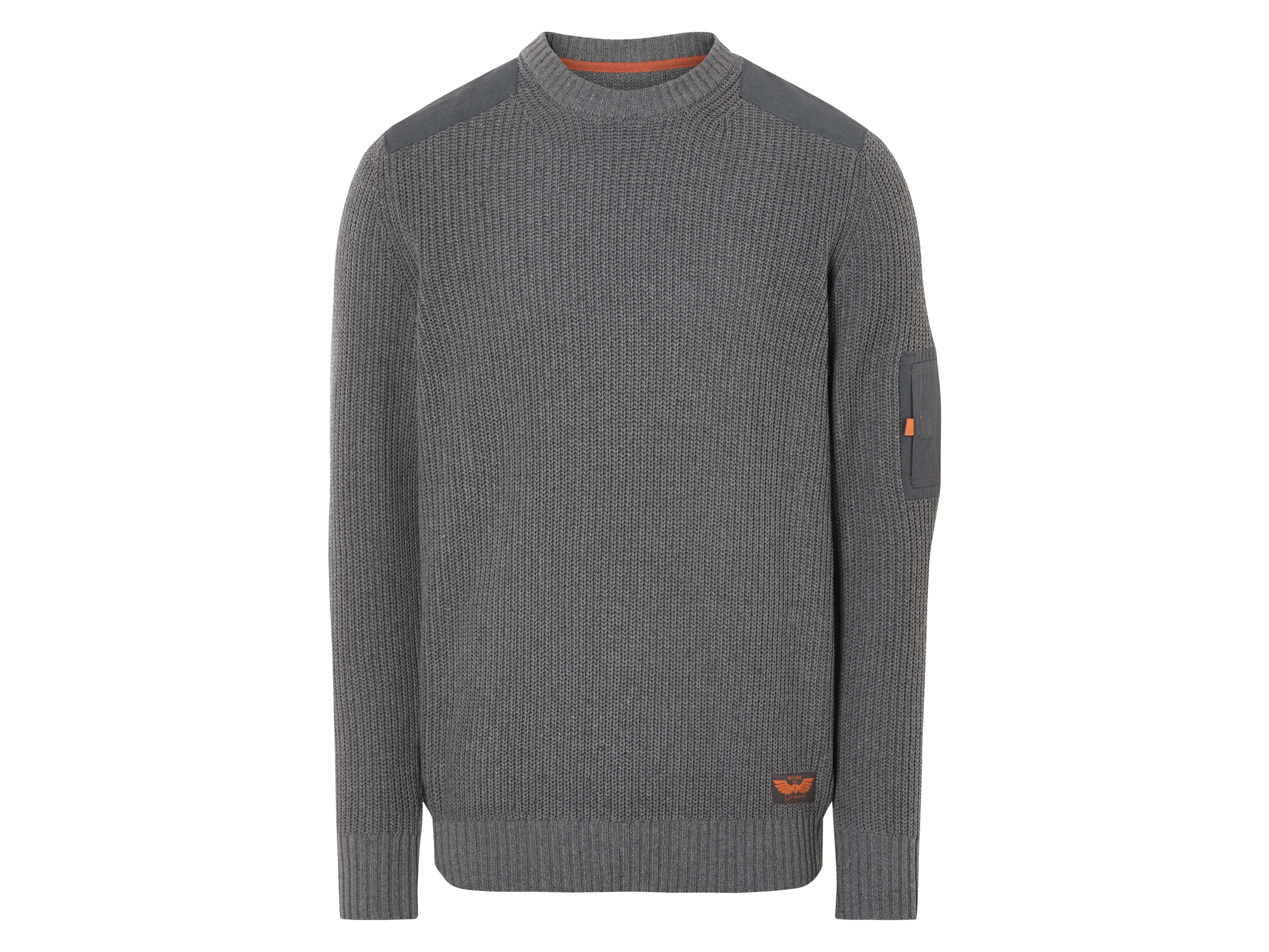 Livergy Sweter męski dzianinowy z bawełną Szary, XL 56/58