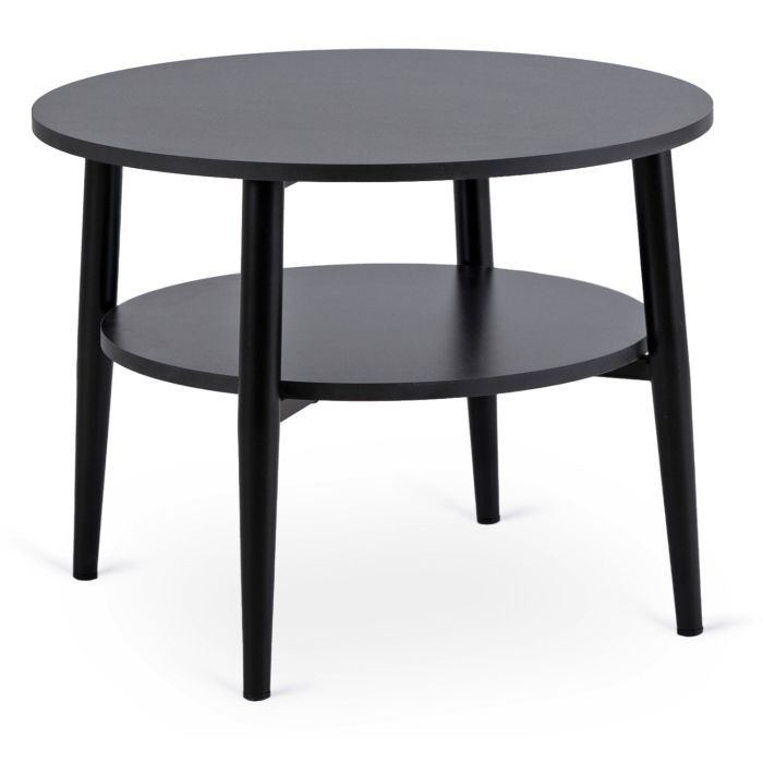 Stolik Kawowy Paulo 60 cm Mebel Elite Okrągły Czarny 1 szt