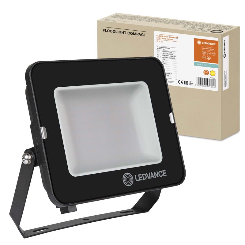 Naświetlacz LED Ledvance Reflektor Zewnętrzny Lampa 50W 4500lm 3000K IP65 Czarny 1 szt.