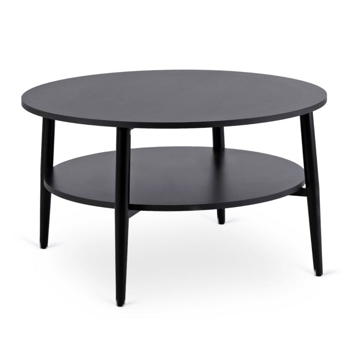 Stolik Kawowy Paulo Max 80 cm Mebel Elite Okrągły Czarny 1 szt