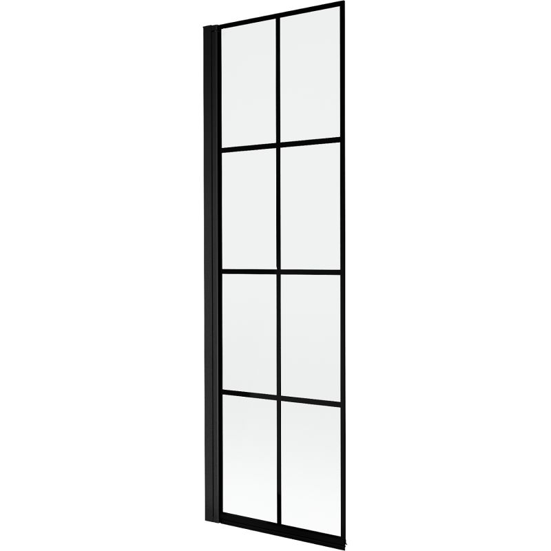 Parawan nawannowy Mexen Mist czarna kratka 60 x 150 cm 1-skrzydłowy lewy 1 szt