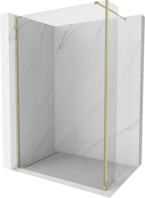 Ścianka prysznicowa Mexen Kioto transparent złota 130x30 cm 800-130-212-50-00-030 1 szt.