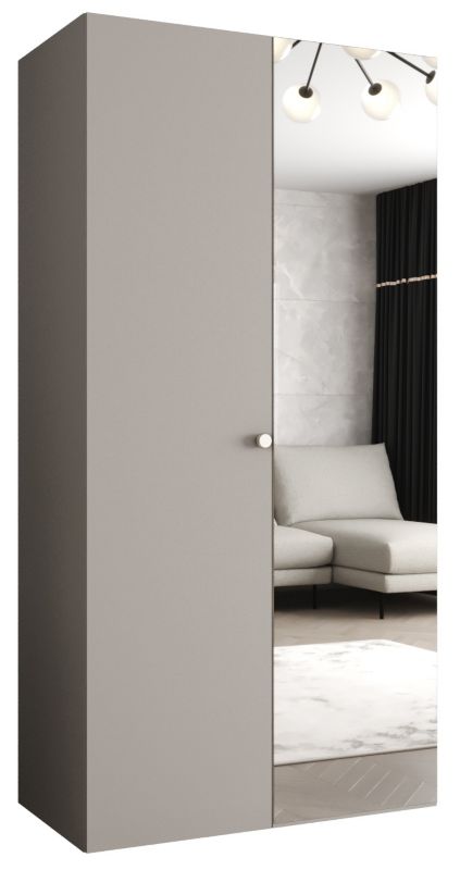 Szafa uchylna Abiks PARMA 2 100 wys. 202 cm Kaszmir + u. Srebrny 1 szt