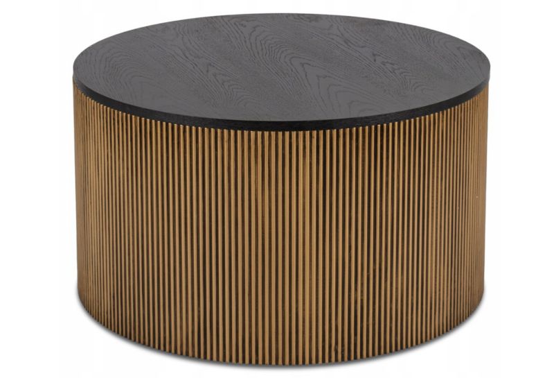 Stolik Kawowy Miracle Max 80 cm Mebel Elite Czarny/Złoty 1 szt